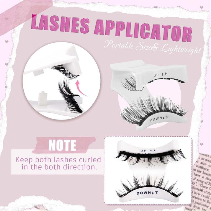 Reusable Magnetic Eyelashes 4 Pairs - Natural Look Kit with Applicator, Easy to Wear & Remove All-Day Comfort Cat Makeup